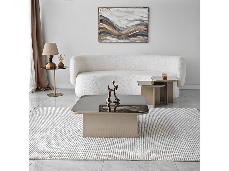  Table basse moderne avec étagères décalées jazz  - Conforama C