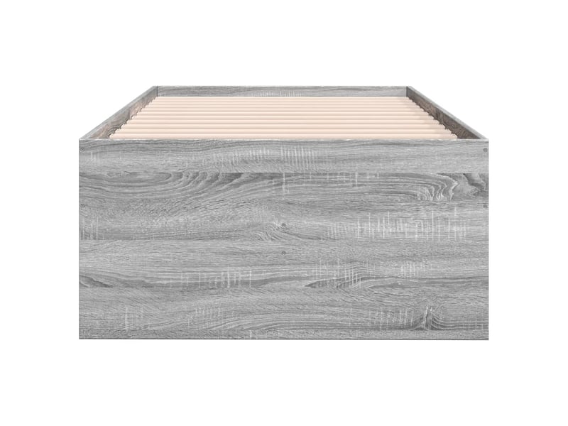  Lit simple- lit adulte -  lit de jour avec tiroirs sans matelas sonoma gris 90x190 cm  - Conforama D