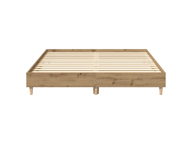  Lit double- lit adulte -  cadre de lit sans matelas chêne artisanal 150x200 cm  - Conforama D