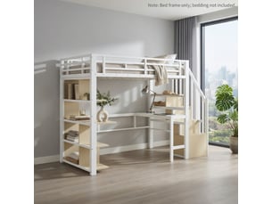 Lit mezzanine 90x200 cm <strong>GUTENACHT</strong> <strong></strong> coloris blanc