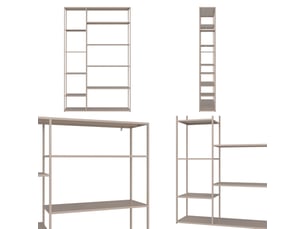 Bibliotheque coloris marron 9 étagère(s) <strong>HAPPY GARDEN</strong> <strong></strong> - 120 cm x 189 cm
