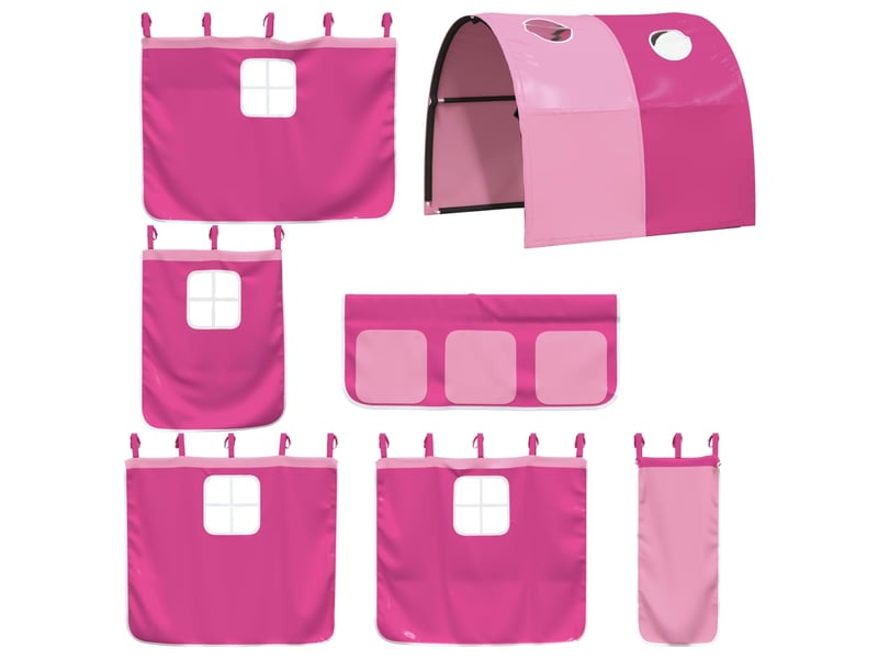  Rideaux pour lit mezzanine avec tunnel rose polyester cf44936  - Conforama C