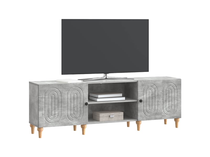  Meuble tv - banc tv - meuble de rangement 150 x 31 x 50 cm gris béton bois d'ingénierie  - Conforama C