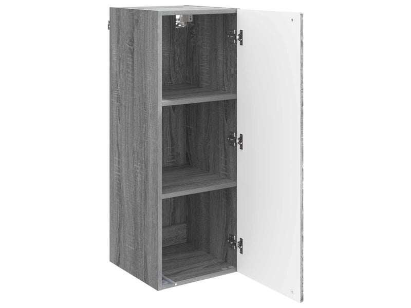 Armoire murale salon 33x34,5x90cm bois d'ingénierie sonoma gris shl6795  - Conforama C