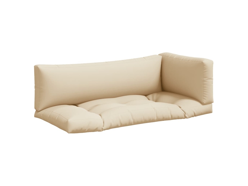  Lot de 3 coussins de palette, coussins de canapé beige tissu cf59655  - Conforama A