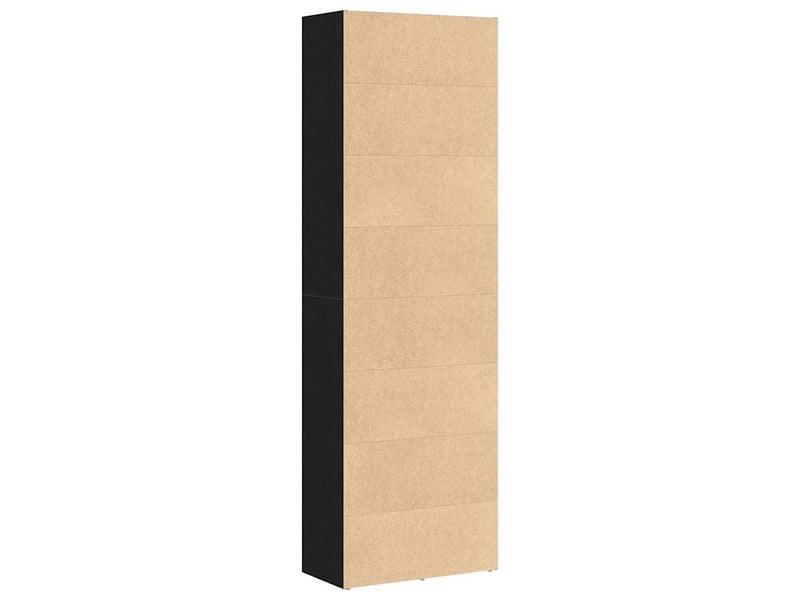  Bibliothèque, meuble de rangement salon chêne noir 60x30x189 cm bois d'ingénierie  - Conforama E