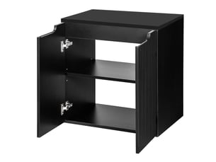 Meuble sous lavabo salle de bain rangement design avec 2 portes 60 x 60 x 40 cm noir 03_0010015