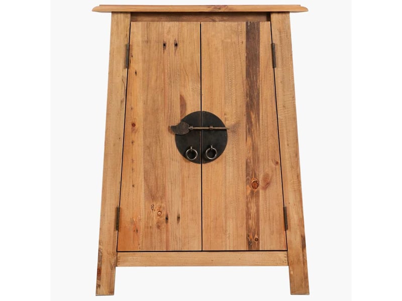 Armoire latérale de salle de bain, cabinet de salle de bain pin massif 59x32x80 cm cf65143 - Conforama A