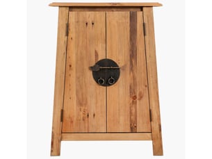 Armoire latérale de salle de bain, cabinet de salle de bain pin massif 59x32x80 cm cf65143