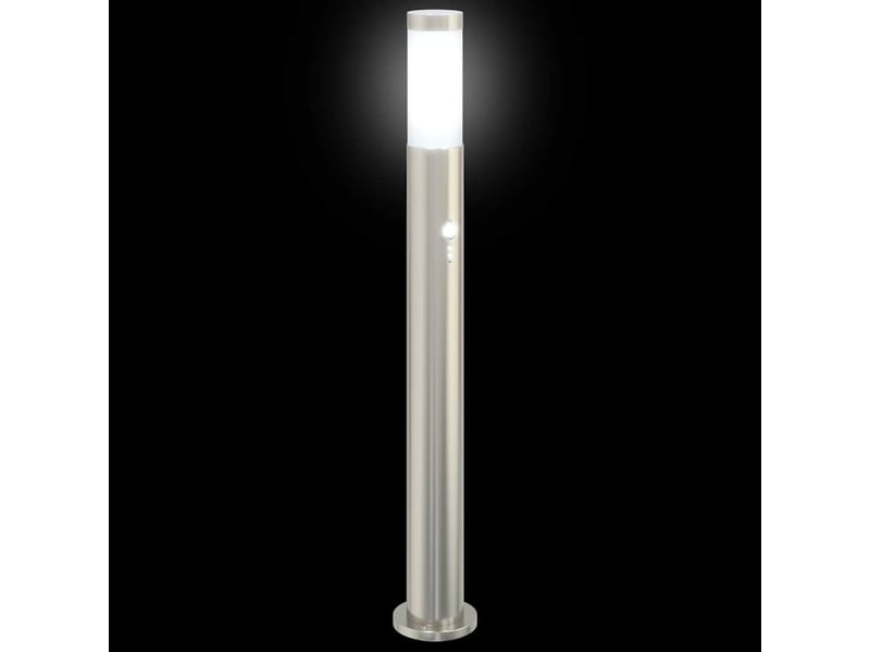 Lot de 3 borne lumineuse avec détecteur 80 cm acier inoxydable ip44 shl98602 - Conforama E