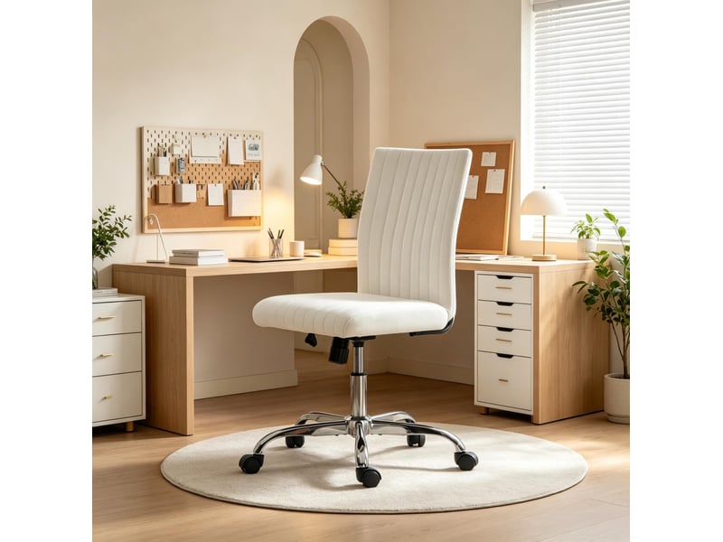  Chaise de bureau sans accoudoirs réglable et pivotante 360° evryae  - Conforama B
