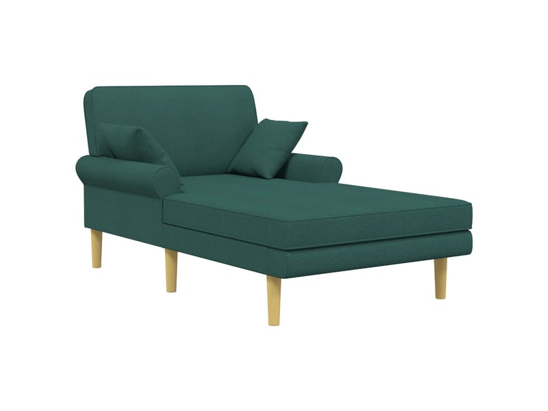  Vidaxl méridienne vert foncé tissu  - Conforama D