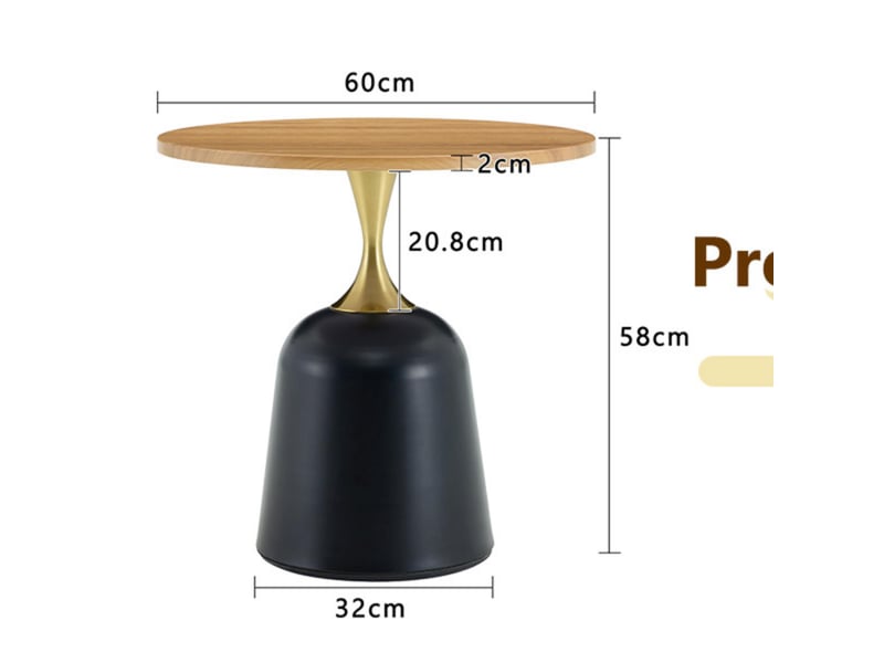  Table basse ronde style nordique, avec pied central métal, plateau mélaminé et pour salon ou chambre, 70×69×40 cm  - Conforama D