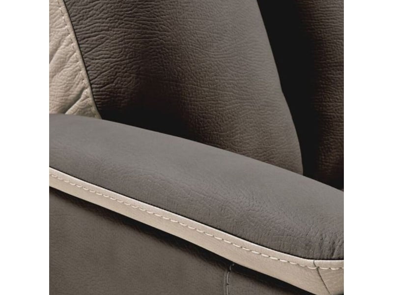  Fauteuil fixe new nobuck beige et gris foncé - odeon ODEON - Conforama D