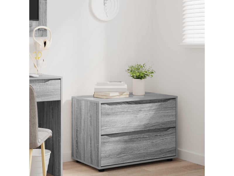  Armoire de rangement, commode de rangement 80 x 48 x 57 cm bois d'ingénierie shl9909  - Conforama E