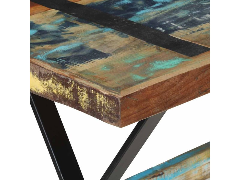  Table à manger, table de salle à manger 120x60x76 cm bois de récupération massif  - Conforama E