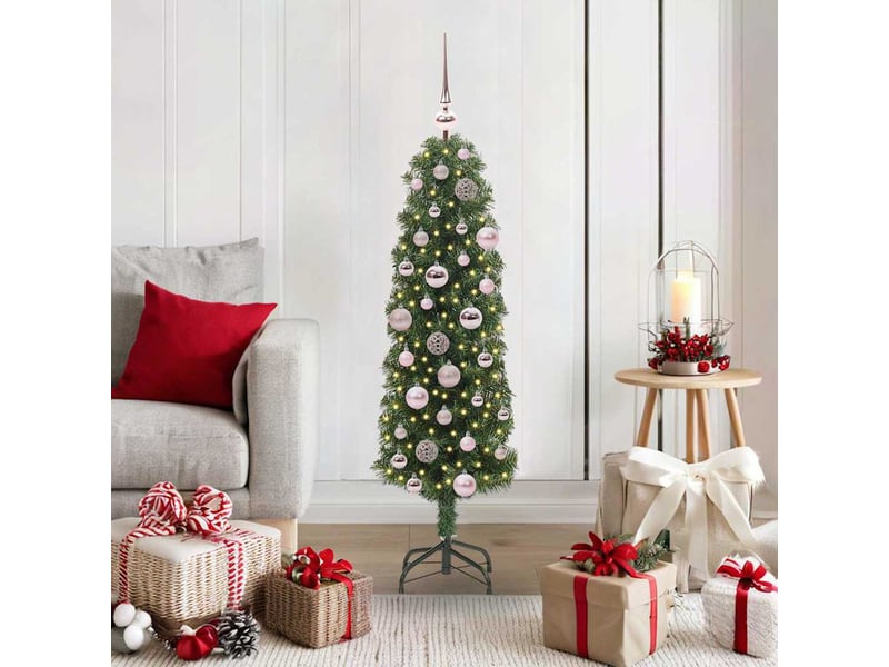  Sapin de noël artificiel, arbre de noël vert 120 cm pvc et acier et plastique shl616  - Conforama B