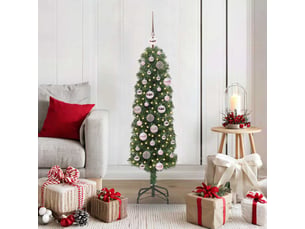 Sapin de noël artificiel, arbre de noël vert 120 cm pvc et acier et plastique shl616