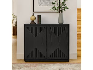 Buffet 2 porte(s) <strong></strong> <strong>CozyNest</strong> - 99 cm coloris noir