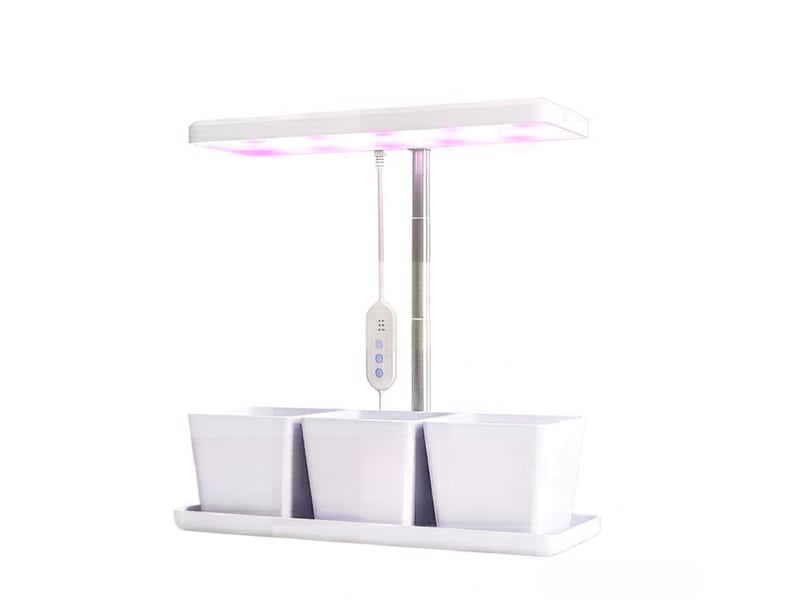  Lampe de croissance led 10 w 31,8x13,4 cm spectre complet métal blanche  - Conforama A