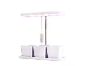 Lampe de croissance led 10 w 31,8x13,4 cm spectre complet métal blanche