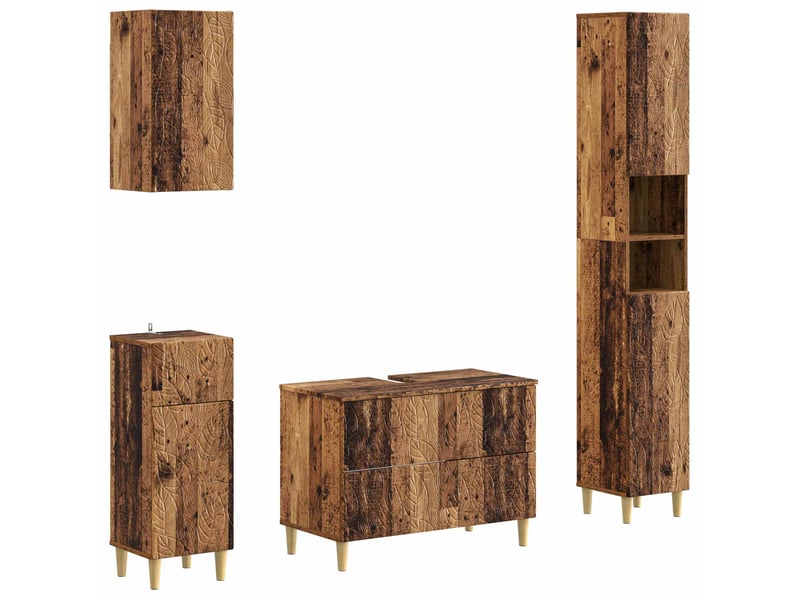 Ensemble de 4 pièces d'armoires de salle de bain delft cf63257  - Conforama A