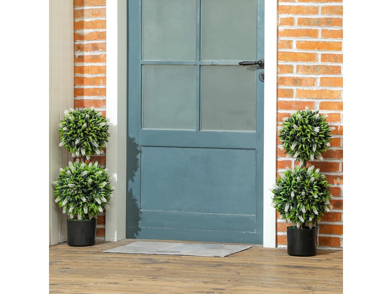  Lot de 2 plantes artificielles, résistantes aux uv, en pot, 70 cm, pour salon ou jardin.  - Conforama C