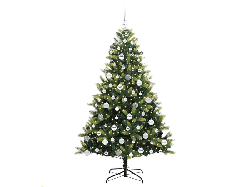  Sapin de noël, arbre de noël artificiel en silicone flexible 300 leds vert cf61599  - Conforama C