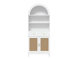 Vitrine coloris blanc 3 étagère(s) OSUPNESSEE - 70 cmx170 cm