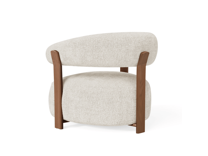  Fauteuil en velours texturé crème palm APF26VTTCR - Conforama C