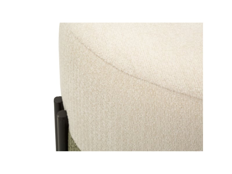  Pouf rond moderne rembourré en polyester tedy tonal accent  - Conforama E