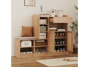 Meuble à chaussures 12 paire(s)  <strong></strong>  <strong></strong> coloris bois clair