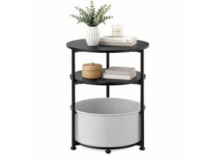 Table basse rond(e) coloris noir <strong>CHICFURN</strong> <strong></strong> - 43 cmx43 cm