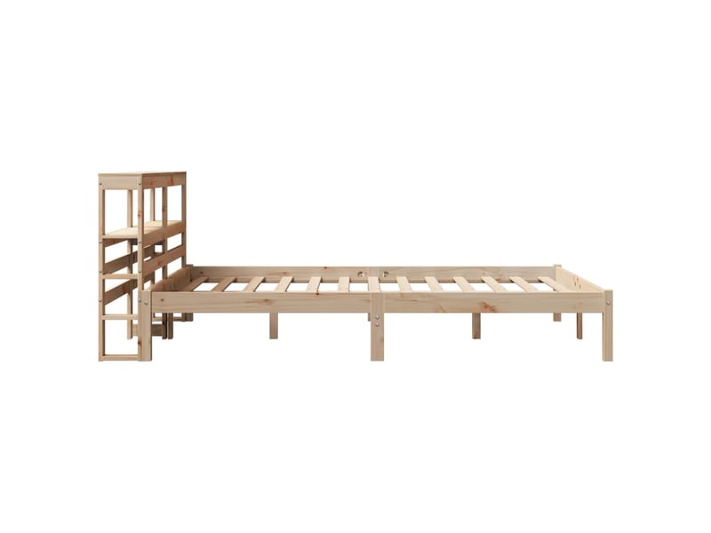  Lit double- lit adulte -  cadre de lit sans matelas 120x190 cm bois de pin massif  - Conforama D