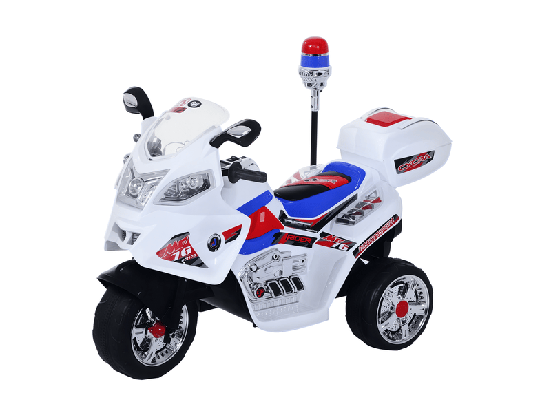  Moto électrique pour enfants de 3 à 5 ans, scooter électrique à 3 roues avec musique, vitesse de 3 kmh, lumières, dimensions : 112 × 51 × 72,5 cm  - Conforama A