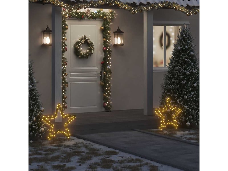  Décoration lumineuse étoile de noël avec piquets 80 led 60 cm  - Conforama B