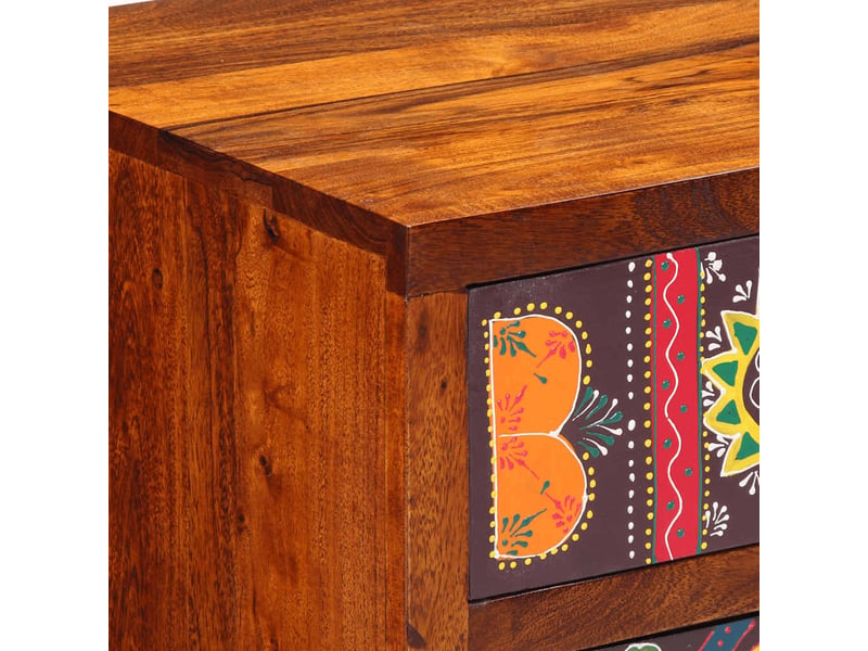  Table de chevet - cabinet de chevet - table de nuit 40x40x60 cm bois d'acacia massif  - Conforama D