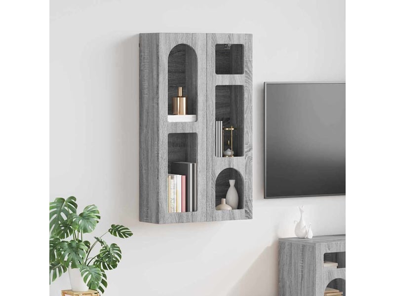  Armoire suspendue, meuble de rangement elst sonoma gris 59x20x100 cm  - Conforama B