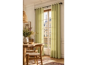 Lot de 2 rideaux à œillets 140 x 240 cm victoria fils teints jacquard