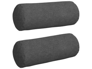 Lot de 2 coussins d'accent, coussins décoratifs, coussins lombaires gris foncé ø 15 x 40 cm cf56735