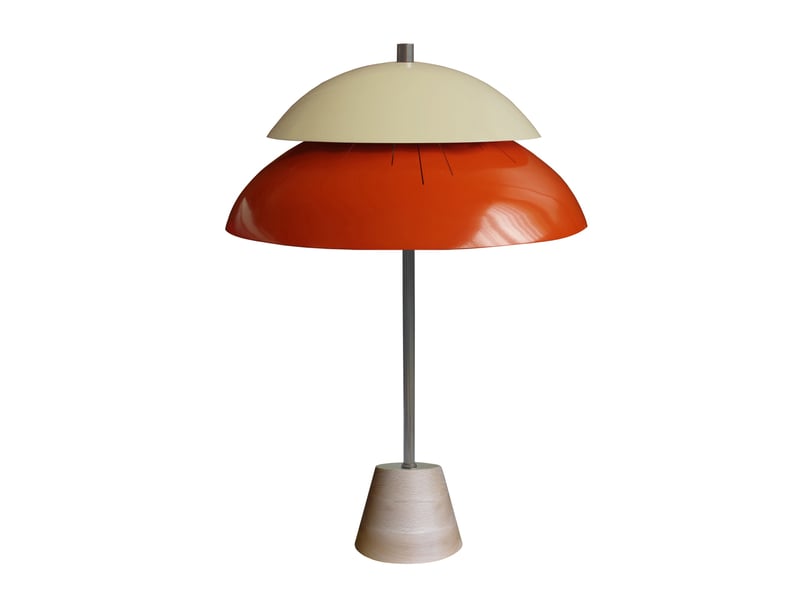  Lampe a poser bois métal colonne milano blanc noir d40 cm 66670 - Conforama A