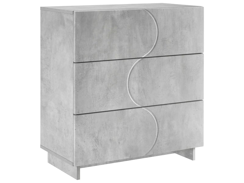  Buffet salon, buffet de rangement gris béton 70x38x75 cm bois d'ingénierie  - Conforama A