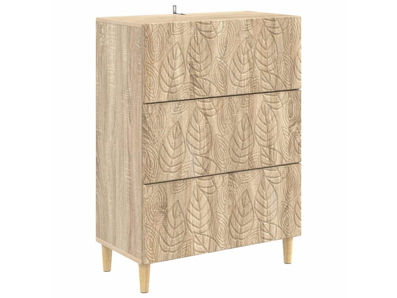  Armoire de rangement bureau, armoire à tiroirs chêne sonoma 66 x 34,5 x 90 cm shl7051  - Conforama A