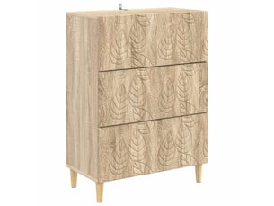 Armoire de rangement bureau, armoire à tiroirs chêne sonoma 66 x 34,5 x 90 cm shl7051
