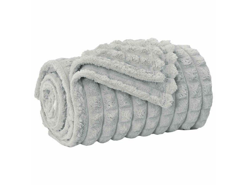  Couverture jetée de canapé 6 pcs gris 270x240 cm 9.93 kg toison  - Conforama D