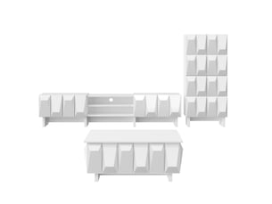 Meuble tv coloris blanc 34 cm MODFU  