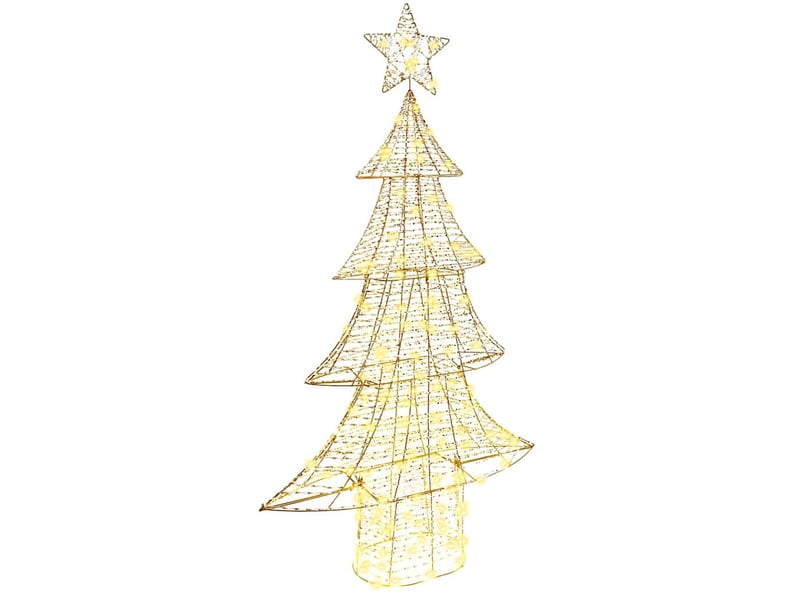  Sapin de noël, arbre de noël 160 led blanc chaud 151 cm pet cf60950  - Conforama A
