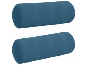 Lot de 2 coussins d'accent, coussins décoratifs, coussins lombaires bleu ø 25 x 70 cm cf56718
