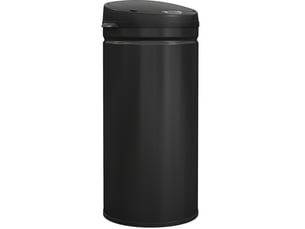 Poubelle à capteur 42 l noire en acier inoxydable avec fermeture douce, pour la cuisine et la buanderie