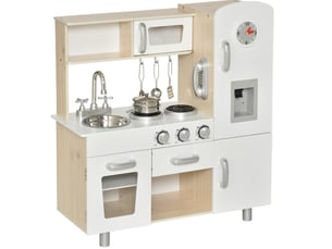 Cuisine jouet 74x30x81 cm avec accessoires mdf bois blanc